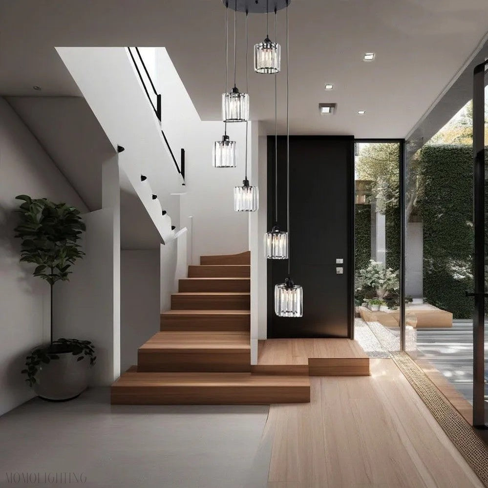 Ava Crystal Drop Chandelier 11.8''D-Momo Lighting