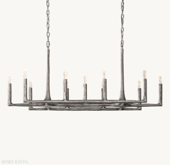 Avarital Forged Linear Chandelier 54" 72" 96" & Pendant