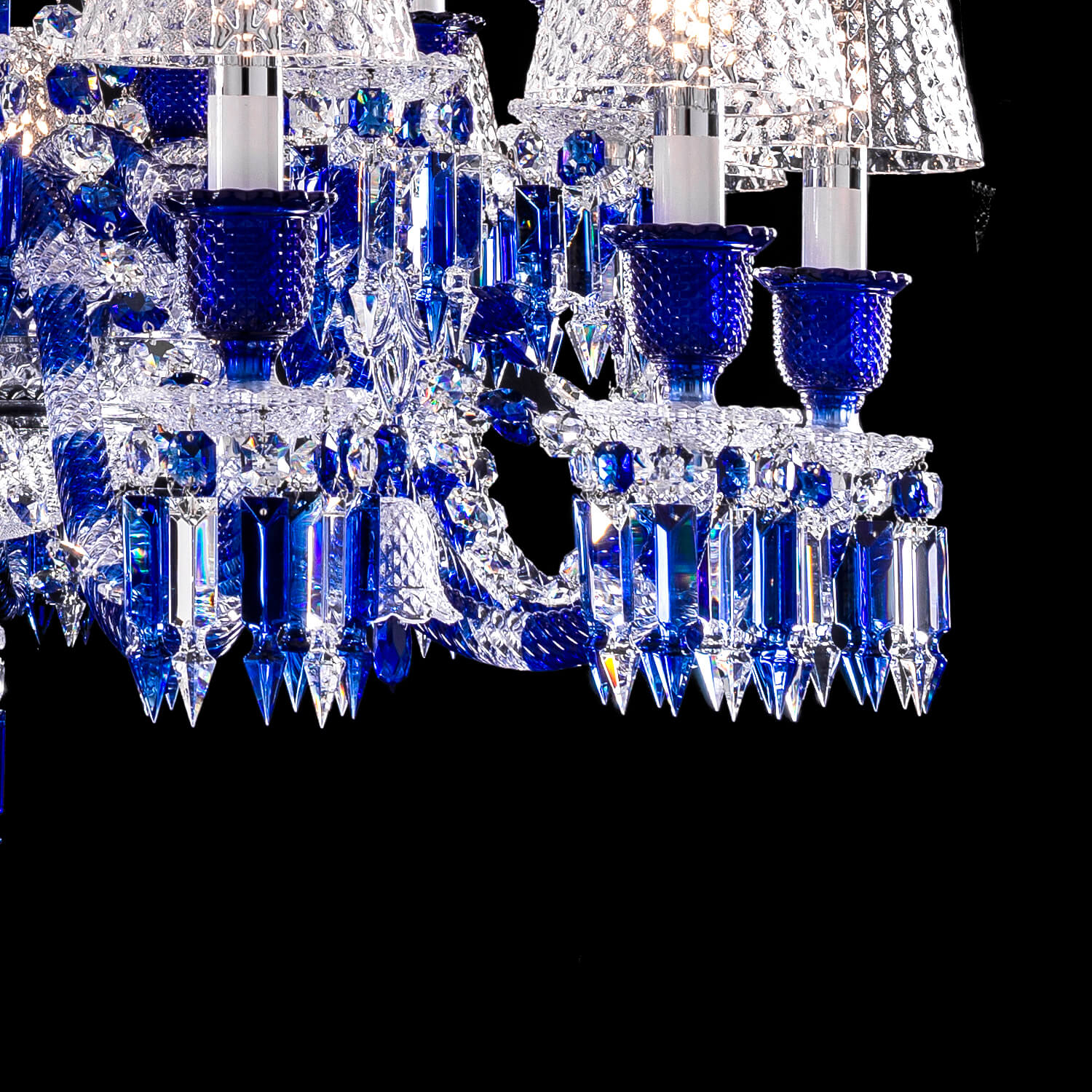 Baccarat Zenith Faunacrystopolis Blue Crystal Chandelier-Momo Lighting