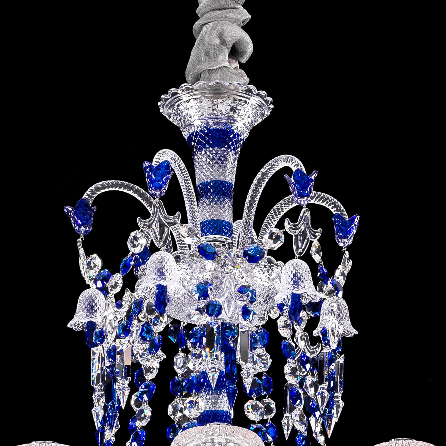 Baccarat Zenith Faunacrystopolis Blue Crystal Chandelier-Momo Lighting