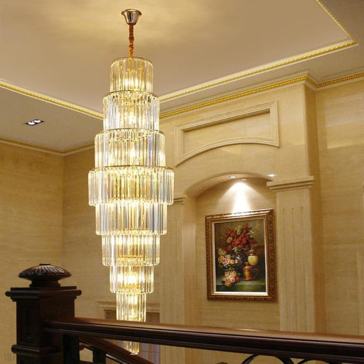 Bastian Multiple Tier Crystal Chandelier-Momo Lighting