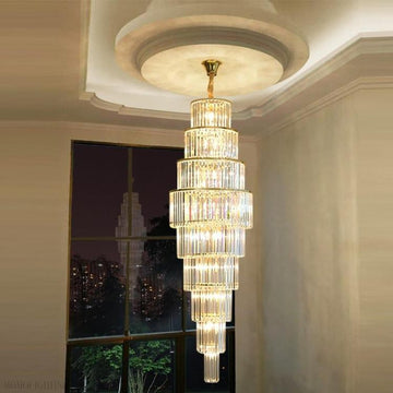 Bastian Multiple Tier Crystal Chandelier-Momo Lighting