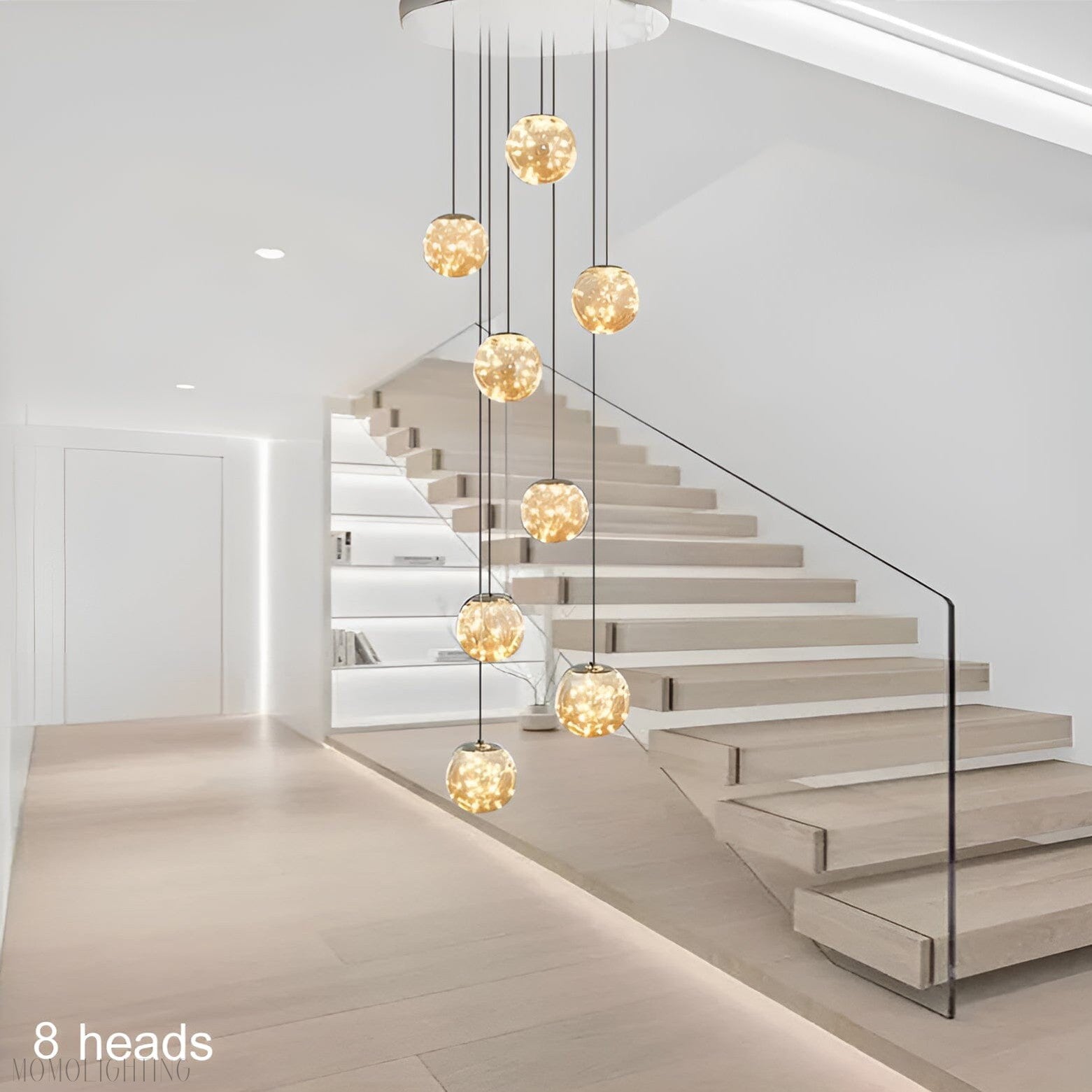 Bella Glass Ball Chandelier-Momo Lighting