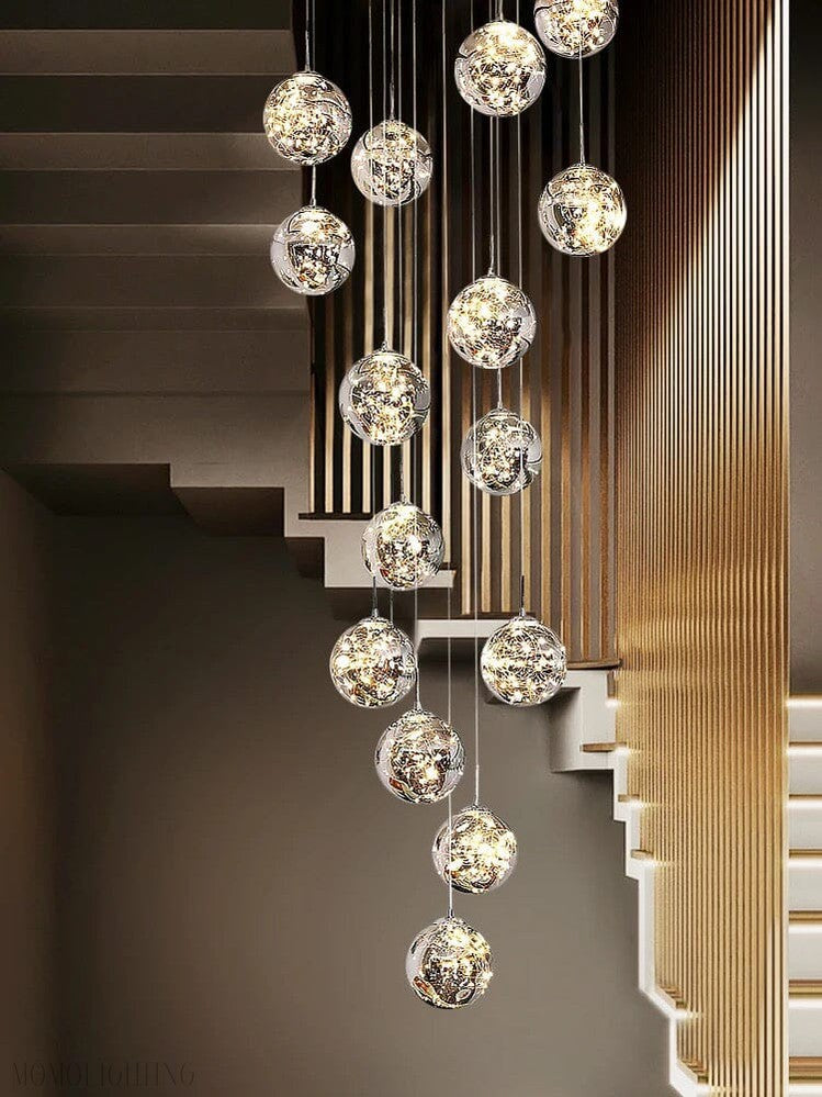 Bella Glass Ball Chandelier-Momo Lighting