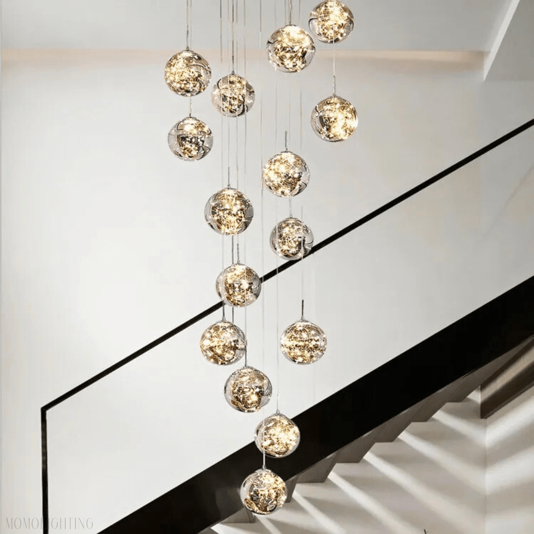 Bella Glass Ball Chandelier-Momo Lighting