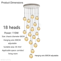 Bella Glass Ball Chandelier-Momo Lighting