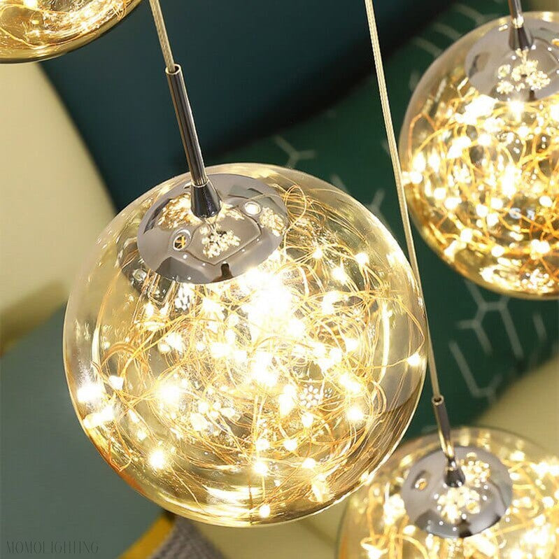Bella Glass Ball Chandelier-Momo Lighting
