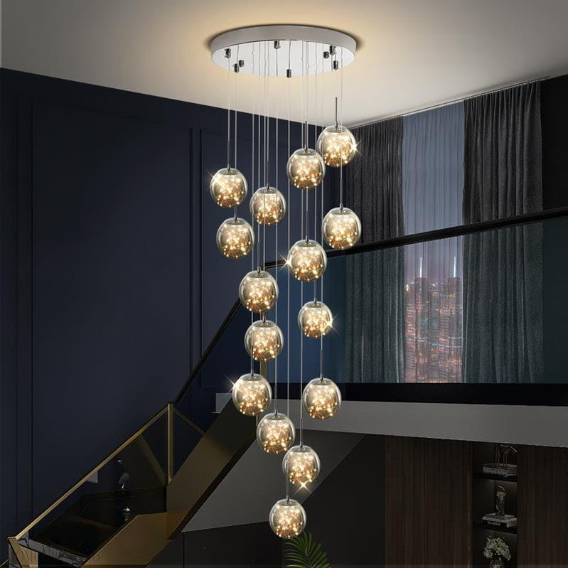 Bella Glass Ball Chandelier-Momo Lighting
