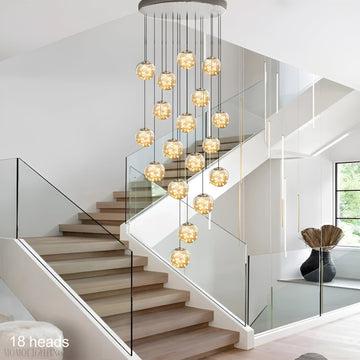 Bella Glass Ball Chandelier-Momo Lighting