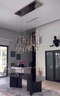 Bellini Rectangular Tubular Pendant Light Chandelier-Momo Lighting
