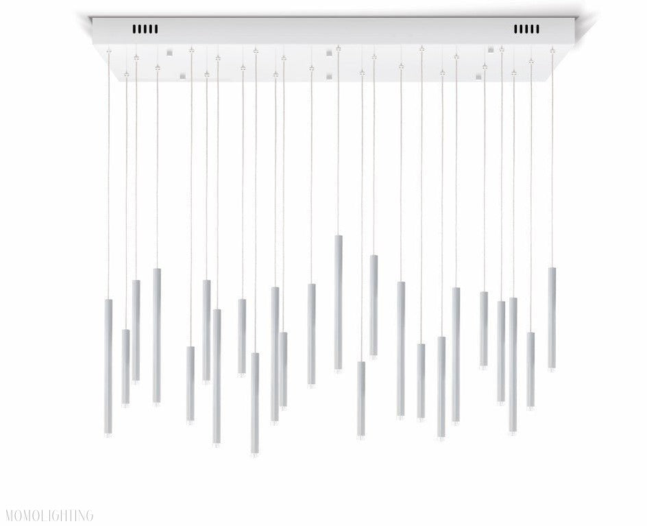 Bellini Rectangular Tubular Pendant Light Chandelier-Momo Lighting