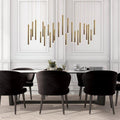Bellini Rectangular Tubular Pendant Light Chandelier-Momo Lighting