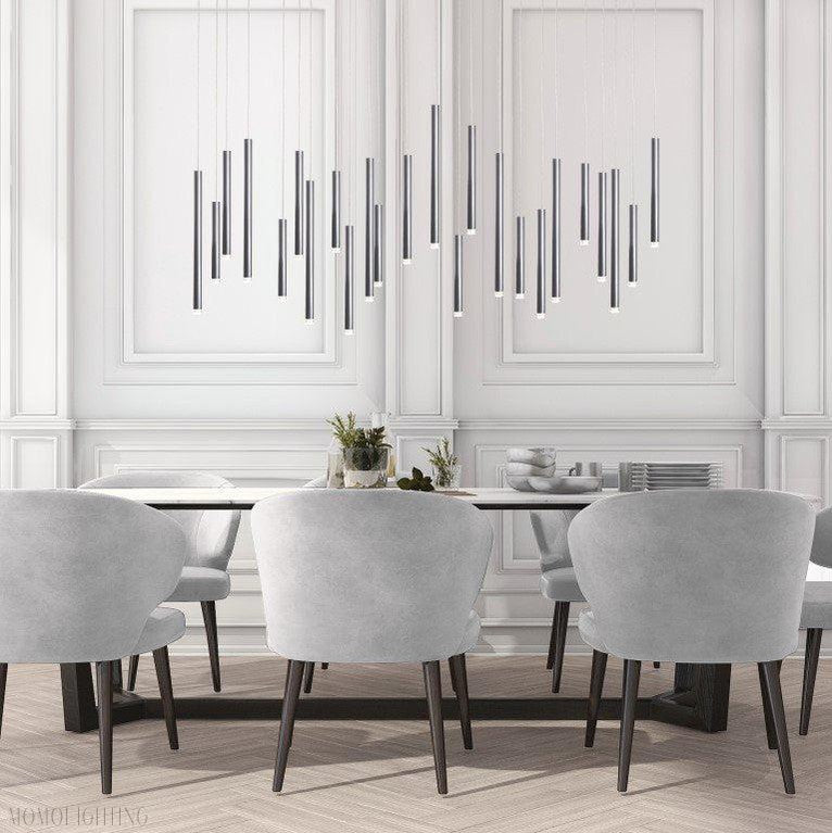 Bellini Rectangular Tubular Pendant Light Chandelier-Momo Lighting