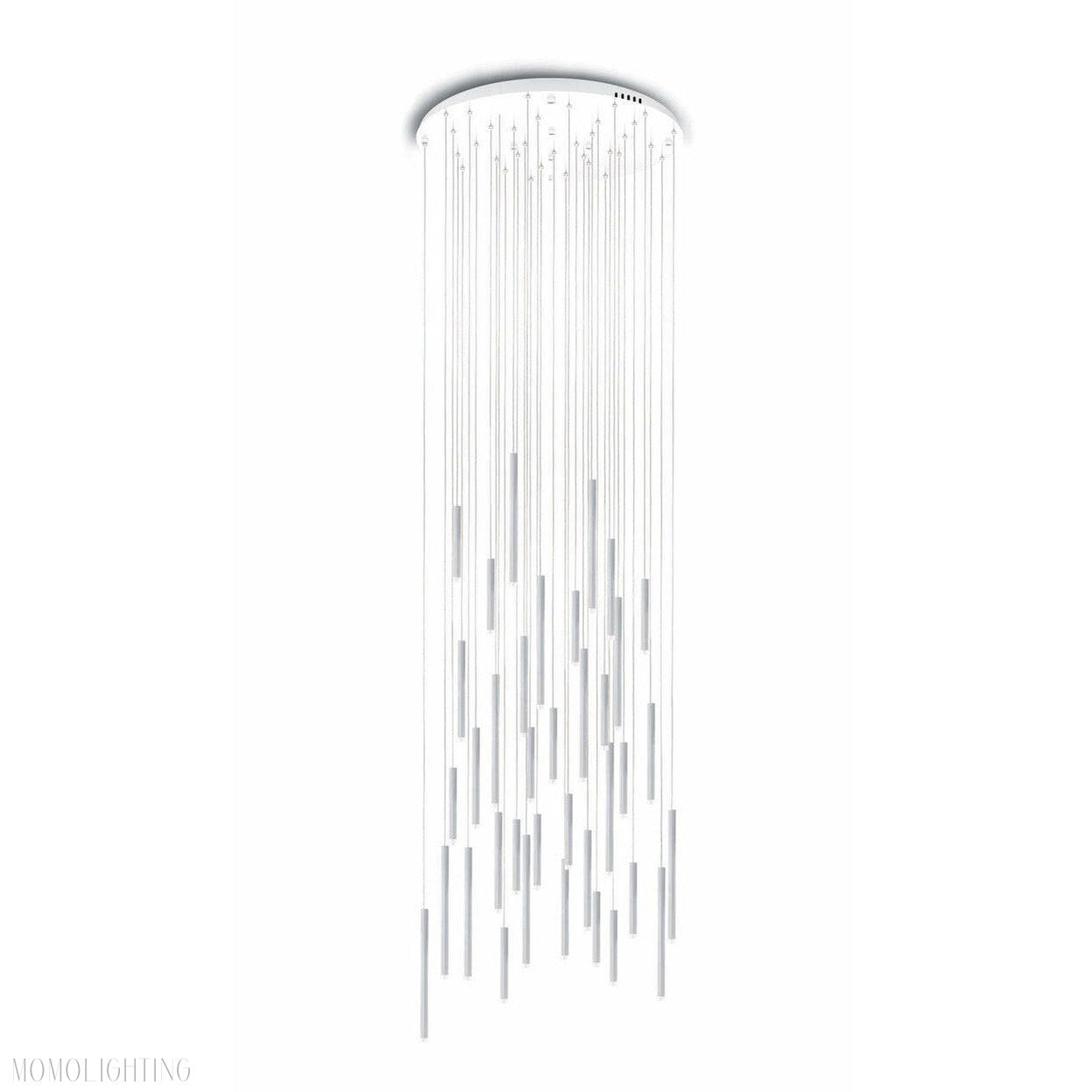 Bellini Round Metal Tubular Pendant Light Chandelier-Momo Lighting