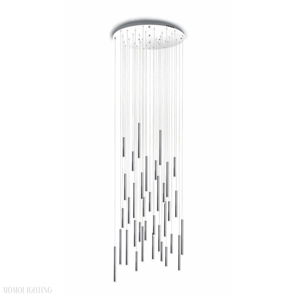 Bellini Round Metal Tubular Pendant Light Chandelier-Momo Lighting