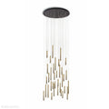 Bellini Round Metal Tubular Pendant Light Chandelier-Momo Lighting
