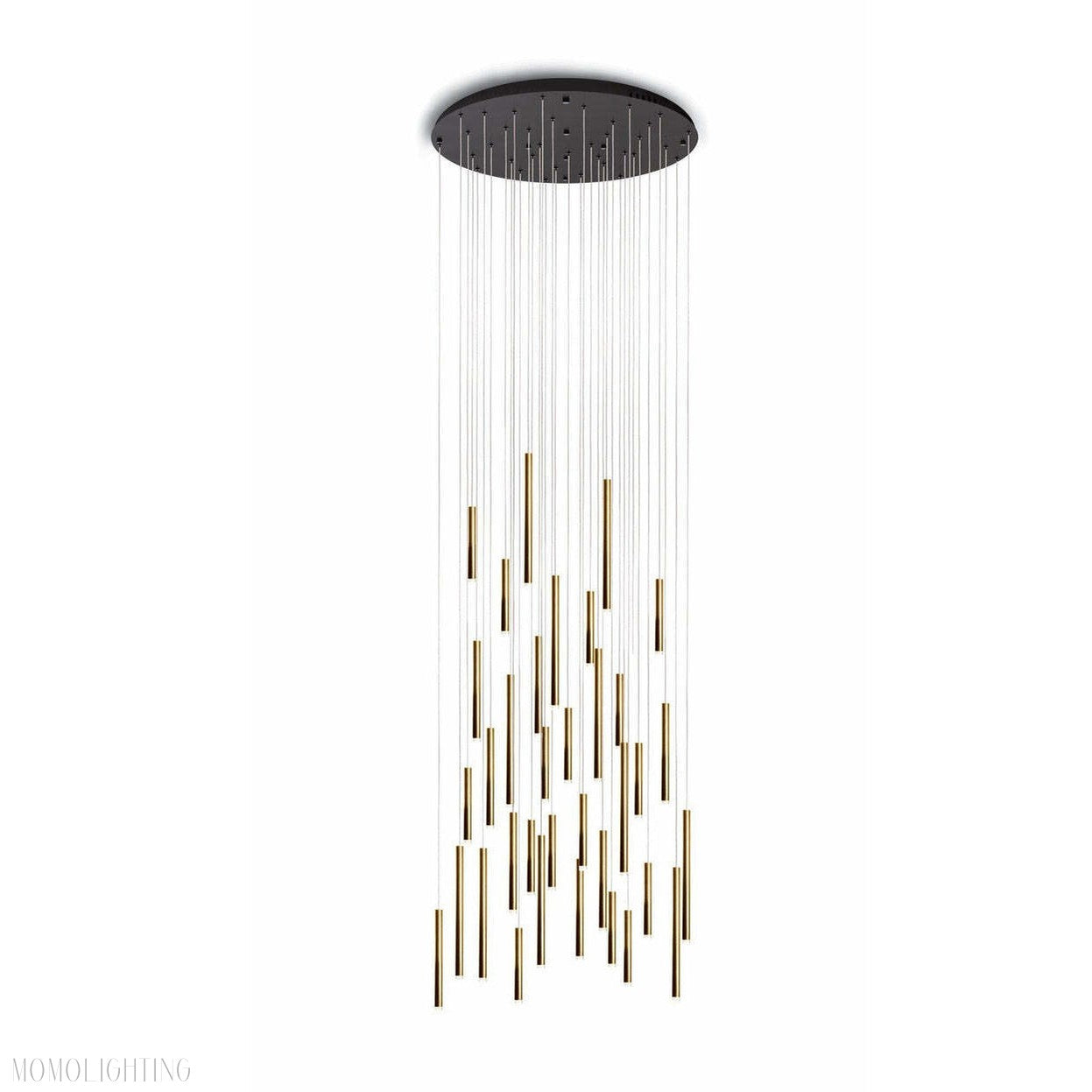 Bellini Round Metal Tubular Pendant Light Chandelier-Momo Lighting