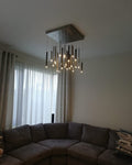 Bellini Round Two-Tone Tubular Pendant Light Chandelier-Momo Lighting