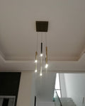 Bellini Round Two-Tone Tubular Pendant Light Chandelier-Momo Lighting
