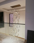 Bellini Round Two-Tone Tubular Pendant Light Chandelier-Momo Lighting