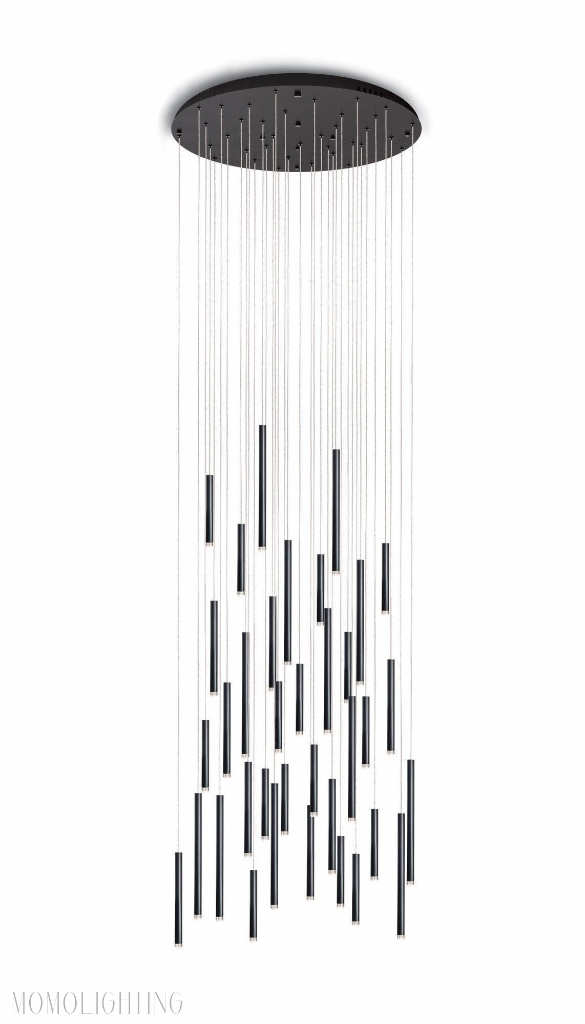 Bellini Round Two-Tone Tubular Pendant Light Chandelier-Momo Lighting