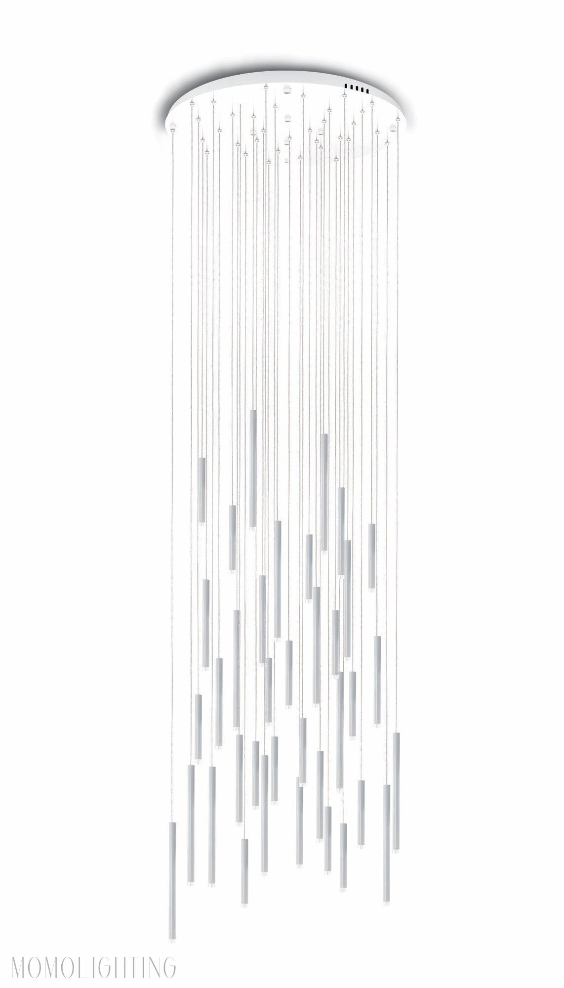 Bellini Round Two-Tone Tubular Pendant Light Chandelier-Momo Lighting
