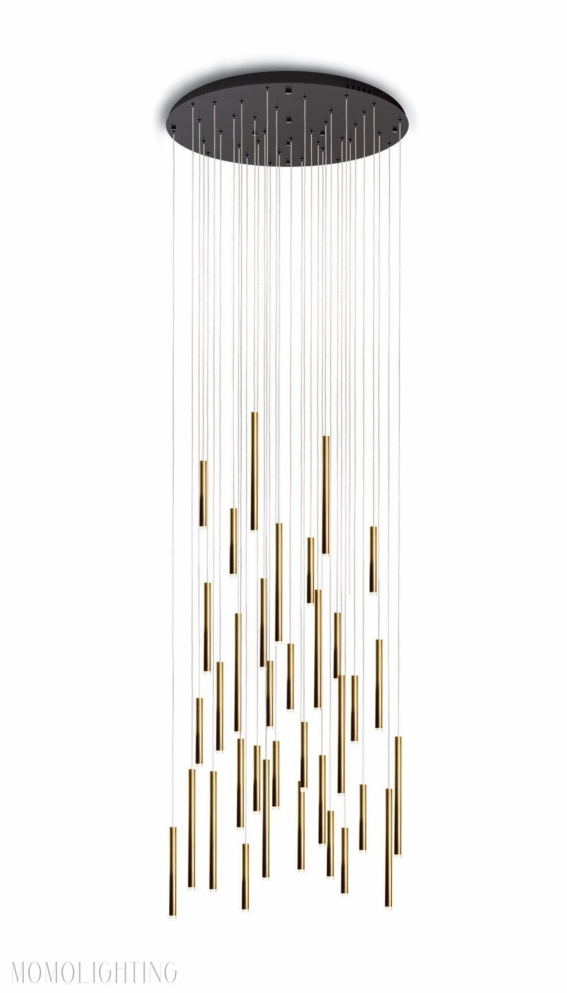 Bellini Round Two-Tone Tubular Pendant Light Chandelier-Momo Lighting