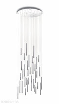 Bellini Round Two-Tone Tubular Pendant Light Chandelier-Momo Lighting