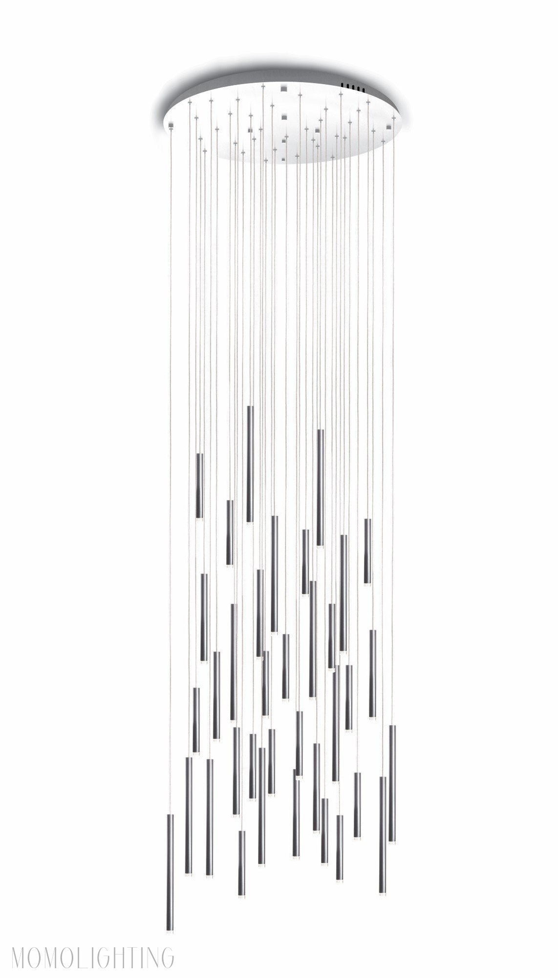 Bellini Round Two-Tone Tubular Pendant Light Chandelier-Momo Lighting