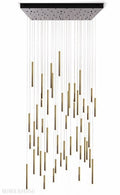 Bellini Square Tri-Tone Tubular Pendant Light Chandelier-Momo Lighting