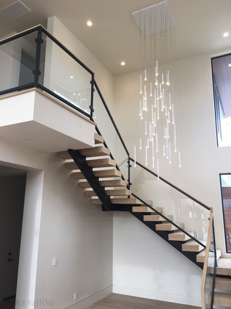 Bellini Square Tubular Pendant Light Chandelier-Momo Lighting