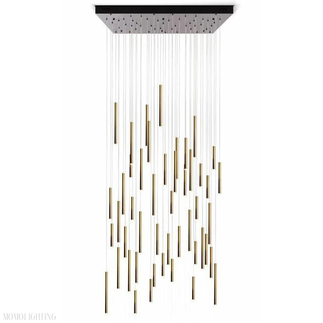 Bellini Square Tubular Pendant Light Chandelier-Momo Lighting