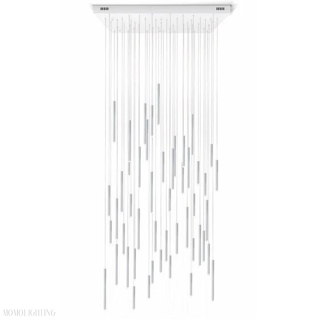 Bellini Square Tubular Pendant Light Chandelier-Momo Lighting