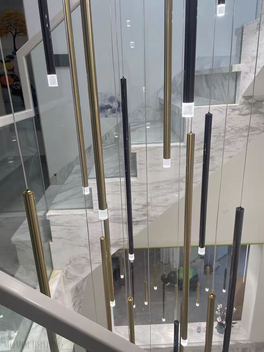 Bellini Square Tubular Pendant Light Chandelier-Momo Lighting