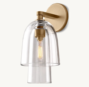 Bloom Clear Glass Flute Sconce