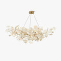 Boat-Shaped Ceramic Ginkgo Leaf Chandelier-Momo Lighting