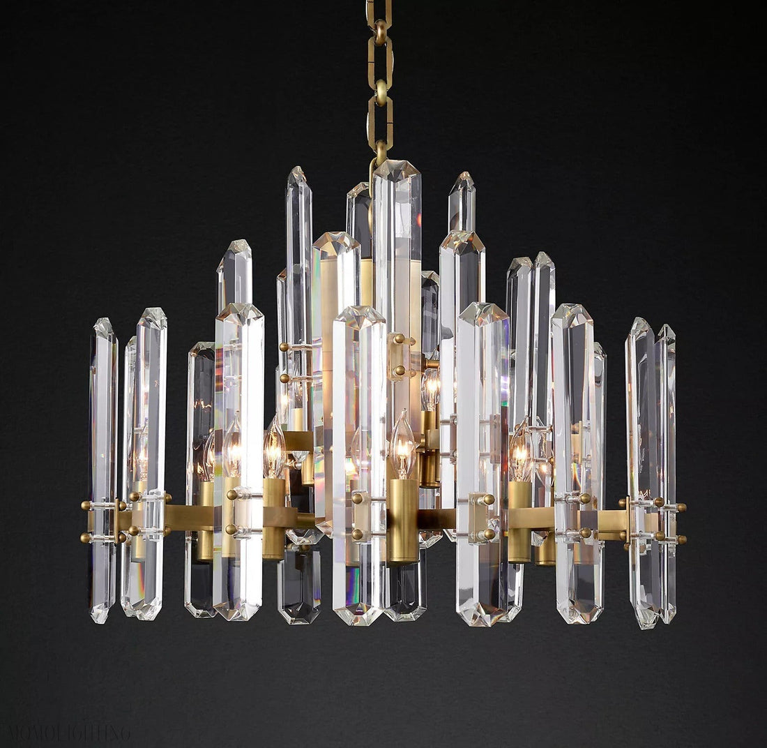 Bonnington Crystal Round Chandelier 24"-Momo Lighting