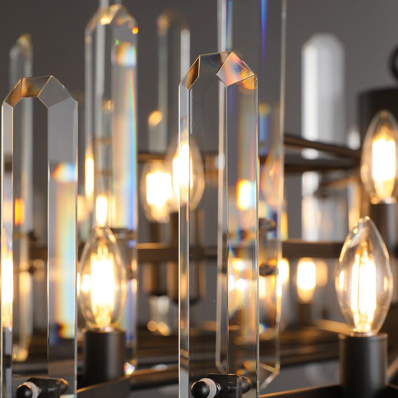 Bonnington Crystal Round Chandelier 37"-Momo Lighting