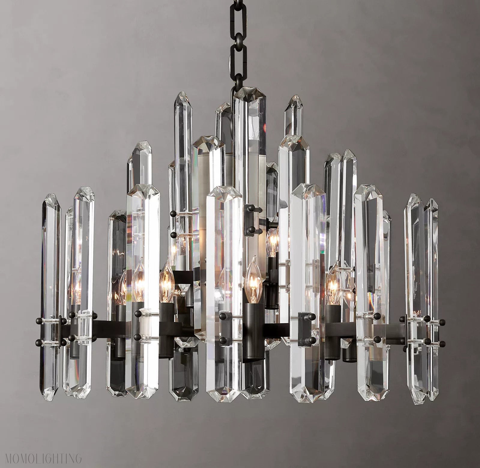 Bonnington Crystal Round Chandelier 54"(customize）-Momo Lighting