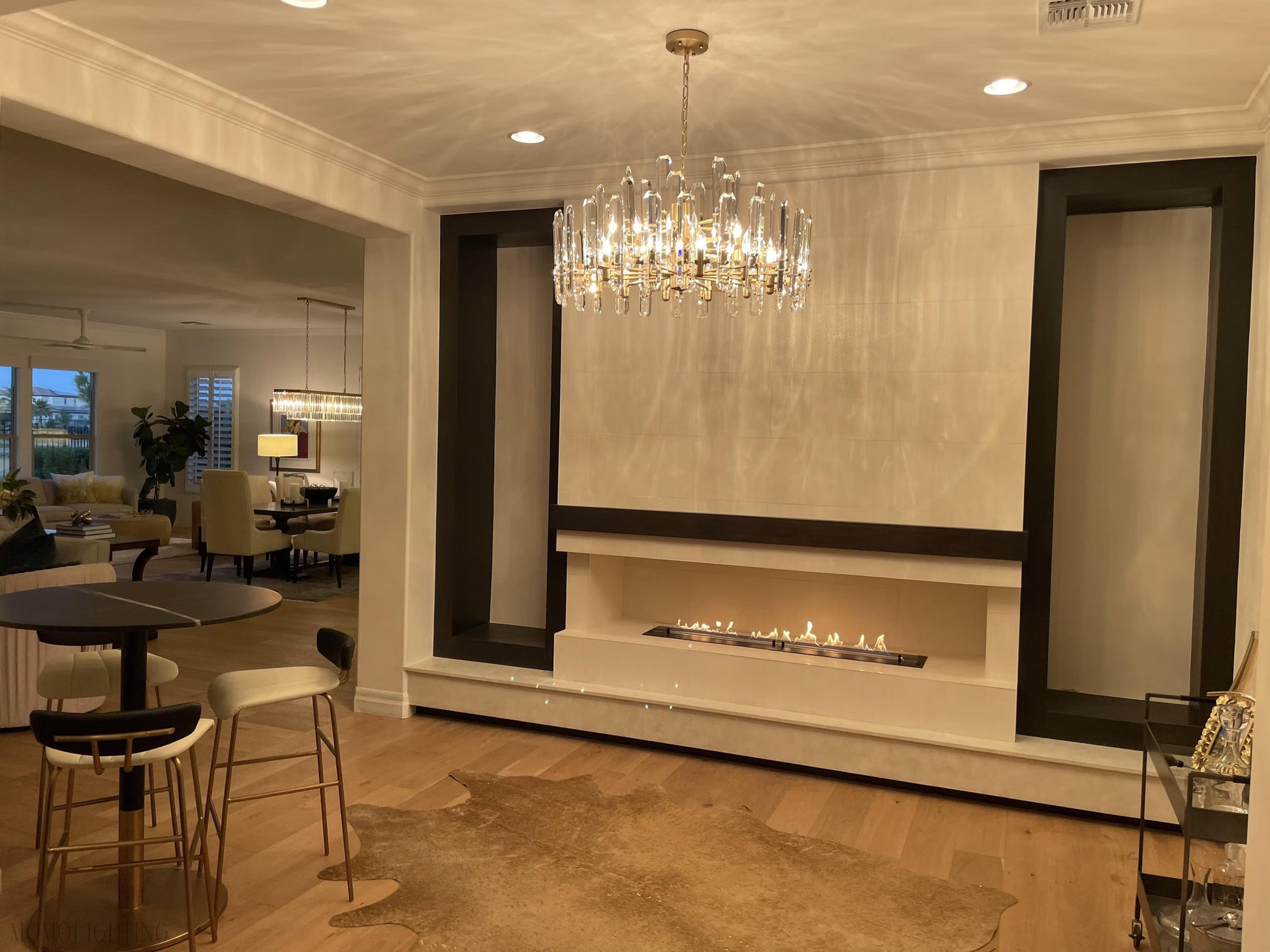 Bonnington Crystal Round Chandelier 54"(customize）-Momo Lighting