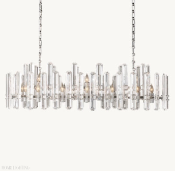 Bonnington Rectangular chandelier 54” 72"