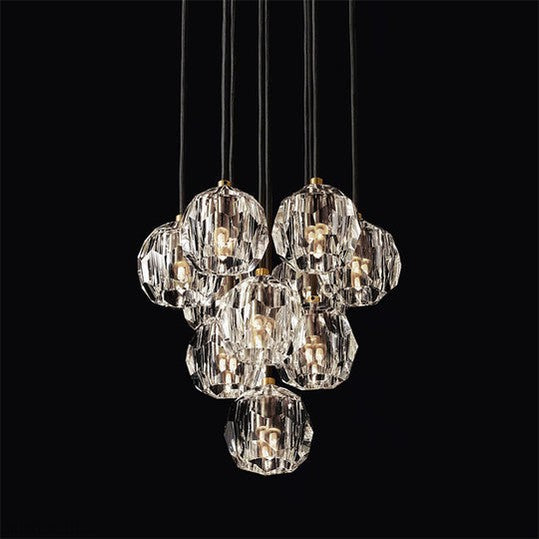 Boule Crystal Ball Cluster Chandelier 14"