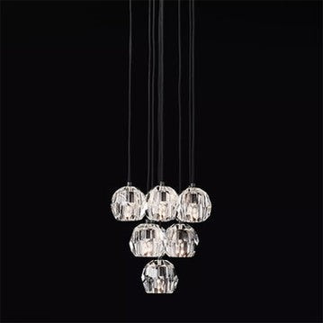 Boule Crystal Ball Cluster Chandelier 14"