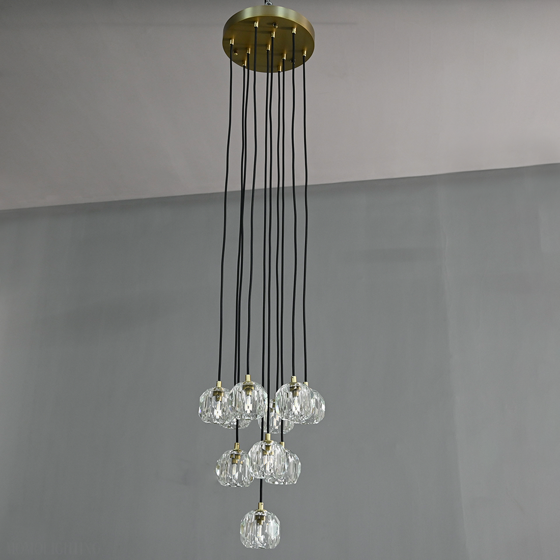 Boule Crystal Ball Cluster Chandelier 14"-Momo Lighting