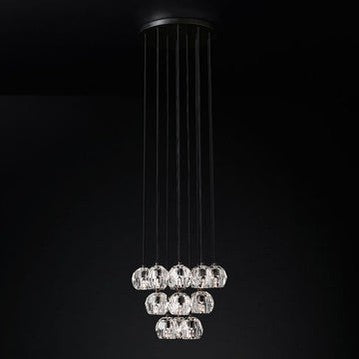 Boule Crystal Ball Cluster Chandelier 19"