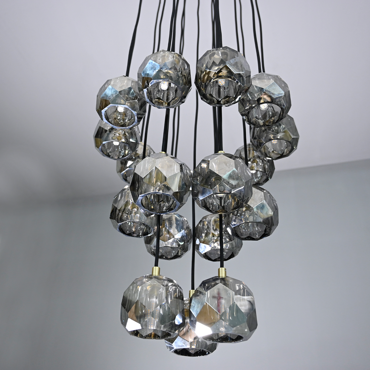 Boule Crystal Ball Cluster Chandelier 19"