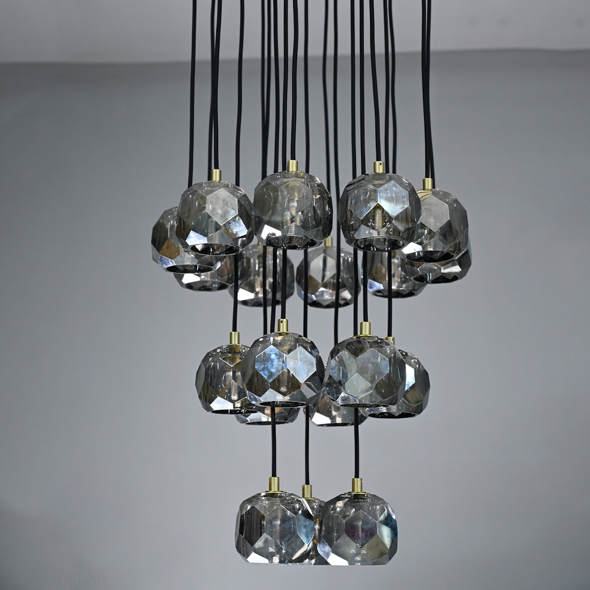 Boule Crystal Ball Cluster Chandelier 19"