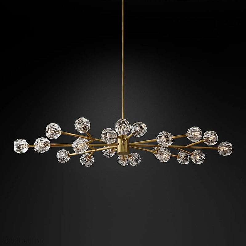 Boule Crystal Ball Oval Chandelier 72″ 24-Lights-Momo Lighting