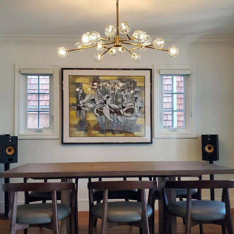 Boule Crystal Ball Oval Chandelier 72″ 24-Lights-Momo Lighting