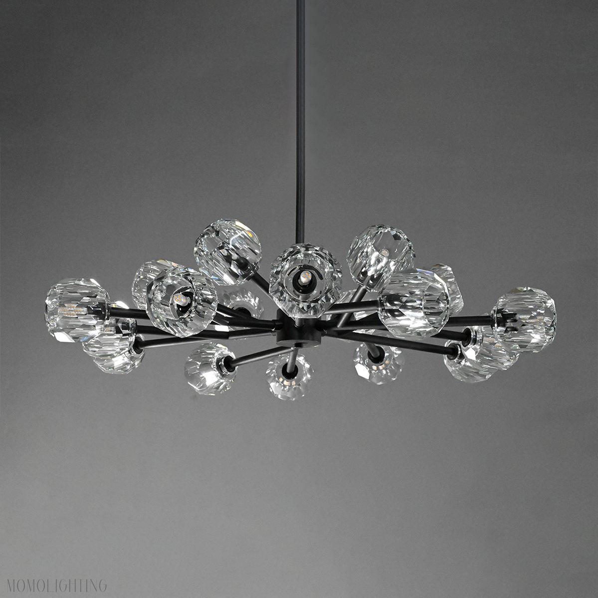 Boule Crystal Ball Round Chandelier 48"-Momo Lighting